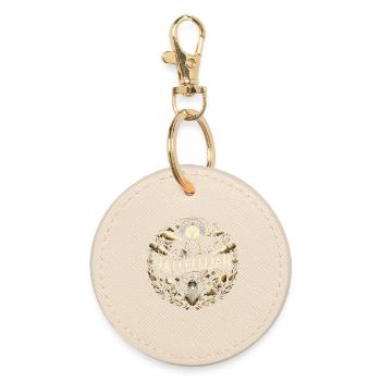 Hallelujah Circle Ornament Rays of Light - Round Keyring - oyster - Front