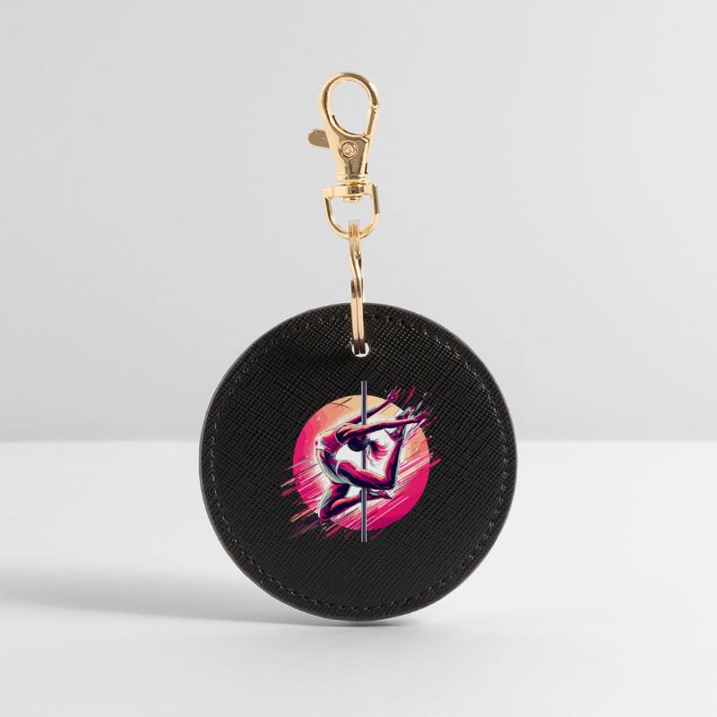 Pole Dance Dynamics Pink Gift Round Keyring