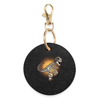 Squelette de dinosaure radieux Tyrannosaurus Rex - Porte-clés rond - noir - Devant