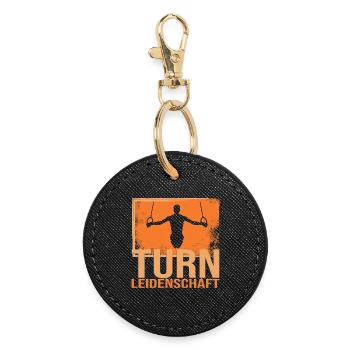 Turn Leidenschaft - Runder Schlüsselanhänger - Schwarz - Vorne