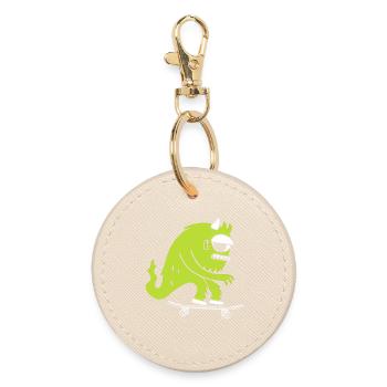 Monster on Skateboard - Skating - Monster Skater - Round Keyring - oyster - Front