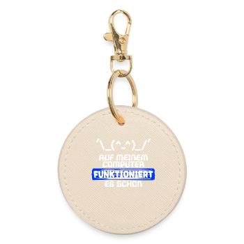 Computer Developer Software Developer Statement - Round Keyring - oyster - Front