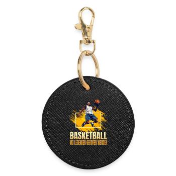 Basketball: Wo Legenden geboren werden - Runder Schlüsselanhänger - Schwarz - Vorne