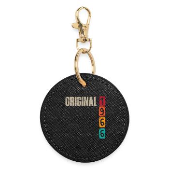 Vintage 1966 - Round Keyring - black - Front