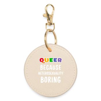 Queer parce que l’hétérosexualité est ennuyeuse - Porte-clés rond - huître - Devant