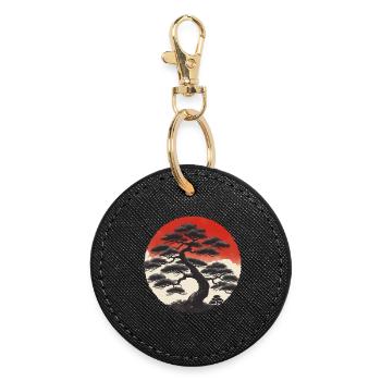 Asian Landscape - Round Keyring - black - Front