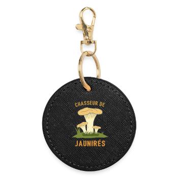 Chasseur de Jaunirés - Porte-clés rond - noir - Devant