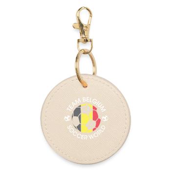 Football Belgium Team Championship Tournament Logo - Round Keyring - oyster - Front