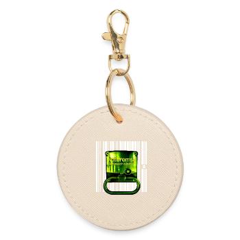 SPOT - STOP - Round Keyring - oyster - Front