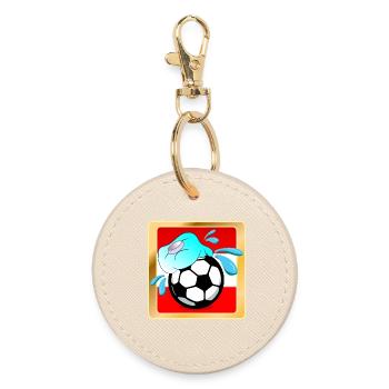 SUMMER IN AUSTRIA FOOTBALL - Round Keyring - oyster - Front