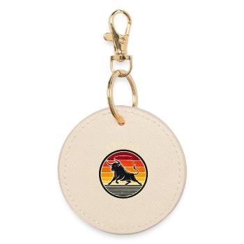 Spanien España Stier Design - Runder Schlüsselanhänger - Auster - Vorne