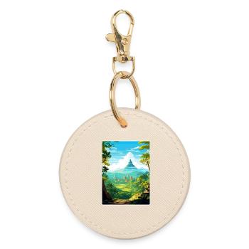 Bali Indonésie Voyage Affiche Souvenir Peinture WPA - Porte-clés rond - huître - Devant