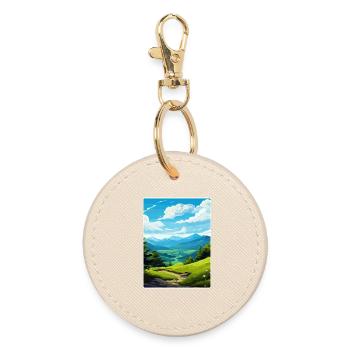 Affiche de voyage du parc national des Great Smoky Mountains - Porte-clés rond - huître - Devant