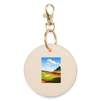 Bethpage Black Golf Club Travel Poster Souvenir - Round Keyring - oyster - Front