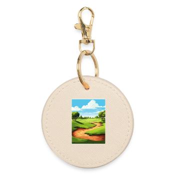 Bethpage Black Golf Club Travel Poster Souvenir - Round Keyring - oyster - Front