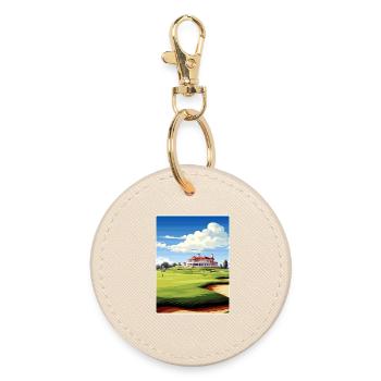Congressional Golf Club Travel Poster Souvenir WPA - Round Keyring - oyster - Front
