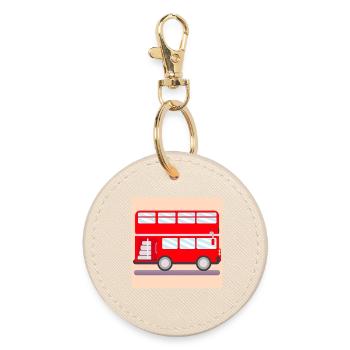 BUS BUSFAHRER - Runder Schlüsselanhänger - Auster - Vorne