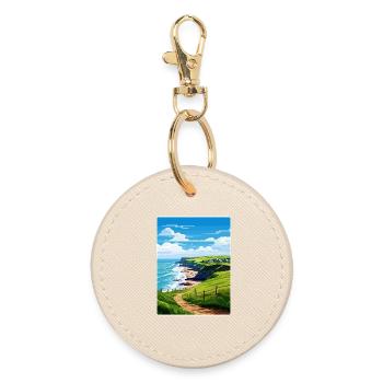 Crackington Haven Cornouailles Angleterre Affiche de voyage - Porte-clés rond - huître - Devant