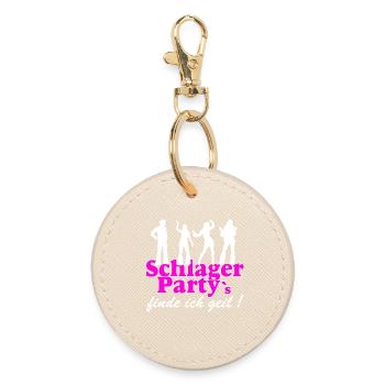 Schlager Party , Schlager Musik , FINDE ICH GEIL - Porte-clés rond - huître - Devant