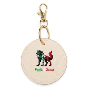 Drapeau de la fierté de Ravenne (Italie) - Porte-clés rond - huître - Devant