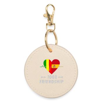 100 % amitié entre le Mali et l'Espagne - Porte-clés rond - huître - Devant