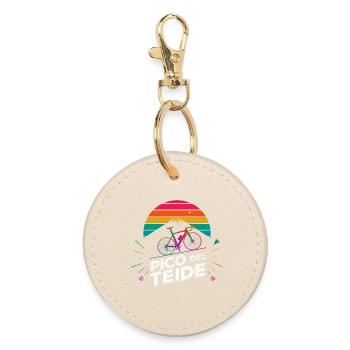 Pico del Teide – Iconic climb Tenerife - Round Keyring - oyster - Front