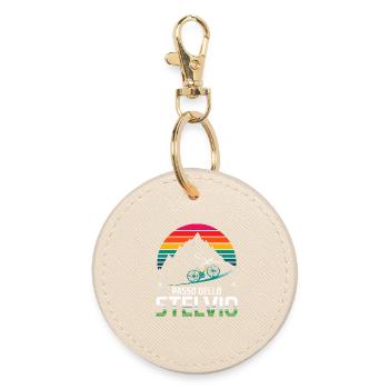 Passo delle Stelvio Cycling Design - Porte-clés rond - huître - Devant