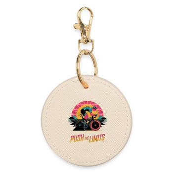 Perfect for cycling and indoor training - Round Keyring - oyster - Front