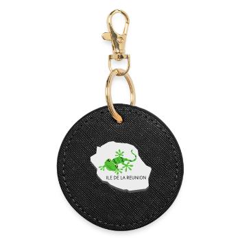 Grenouille tropicale Réunion - Porte-clés rond - noir - Devant