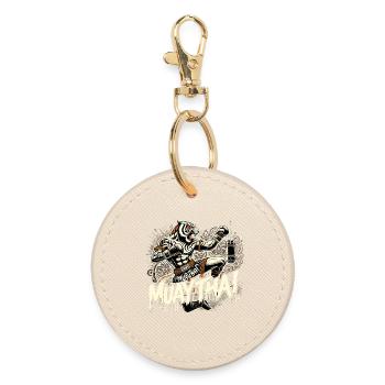 Muay Thai Tiger Boxe thaïlandaise Kickboxing Boxe Cadeau - Porte-clés rond - huître - Devant