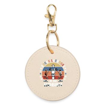 Socks Lacrosse - Round Keyring - oyster - Front