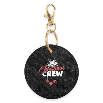 Équipage de Noël flocon de neige Noël Logo de Noël - Porte-clés rond - noir - Devant