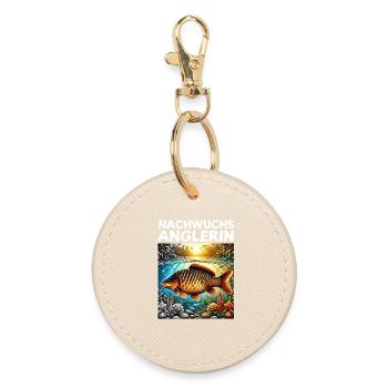 Jeune pêcheur - Motif carpe - Porte-clés rond - huître - Devant