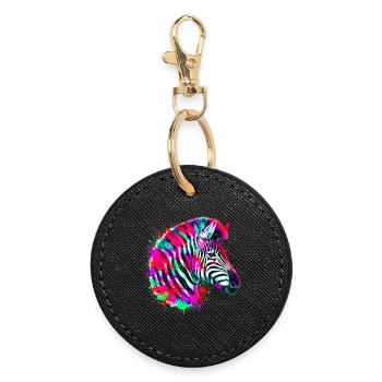 Zèbre - Porte-clés rond - noir - Devant