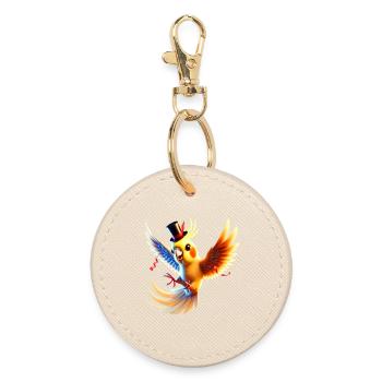 La calopsitte fait la fête - Porte-clés rond - huître - Devant