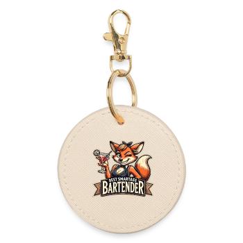 Barman Barwoman Vixen Vixen Fox Cadeau - Porte-clés rond - huître - Devant