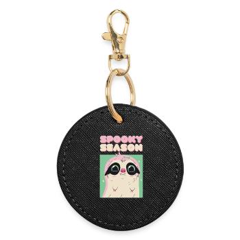 Spooky Season - Paresseux vampire mignon - Porte-clés rond - noir - Devant