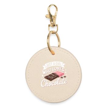 Juste une fille qui aime le chocolat - Porte-clés rond - huître - Devant