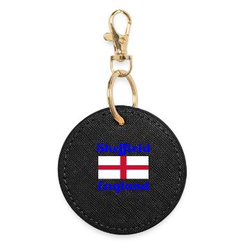 Sheffield English - Imprimés élégants - Porte-clés rond - noir - Devant