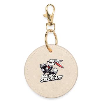 Badass Secrétaire Lapin Drôle Cadeau - Porte-clés rond - huître - Devant