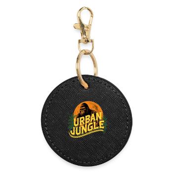 Urban Jungle Logo Farbe - Runder Schlüsselanhänger - Schwarz - Vorne