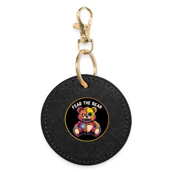 Fear the Bear - Round Keyring - black - Front
