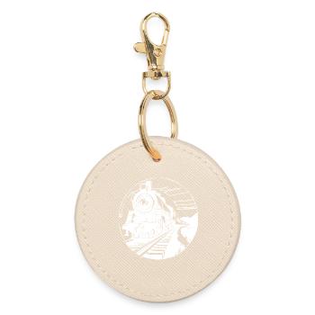 Railway Graphic - Round Keyring - oyster - Front