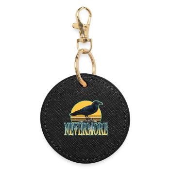 Nevermore – Corbeaux et esthétique gothique - Porte-clés rond - noir - Devant