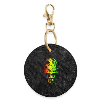Good luck! Mining Design - Round Keyring - black - Front