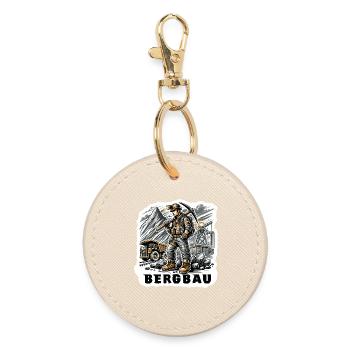 Hard work in mining - Round Keyring - oyster - Front