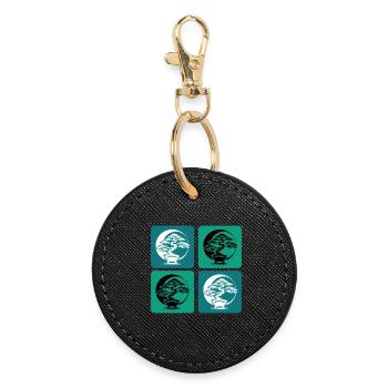 Bonsai Yin Yang - Runder Schlüsselanhänger - Schwarz - Vorne