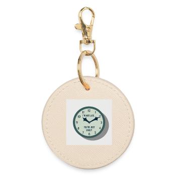 Je ne suis pas trop en retard - vous êtes tout simplement trop tôt - Porte-clés rond - huître - Devant