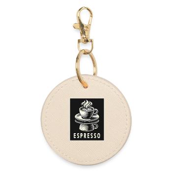 Espresso Vintage Style - Round Keyring - oyster - Front