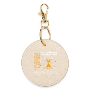 Loophole in Spacetime - Round Keyring - oyster - Front